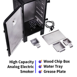High Capacity Analog Electric Smoker